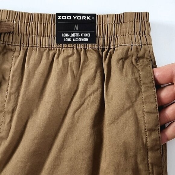 Zoo York Men's Knee Length Cotton Shorts Dark Tan Stretch Size Medium - Picture 3 of 13